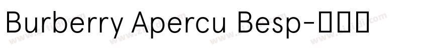 Burberry Apercu Besp字体转换